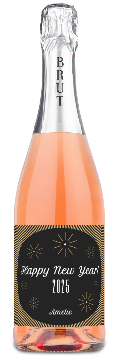 New Year Gold Radiant - Personalized Wine
