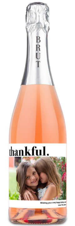Thankful Label - Custom Holiday Wine