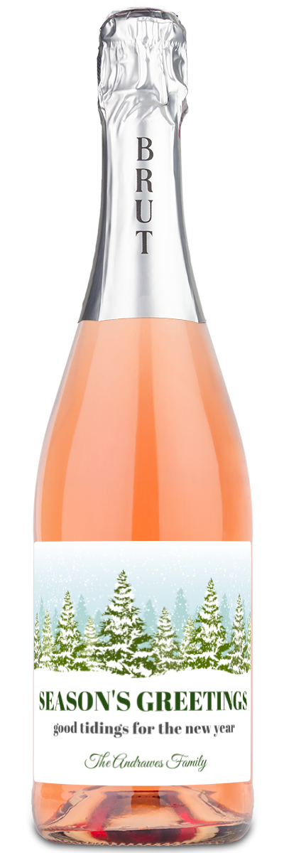 Season's Greetings Label - Custom Holiday Wine