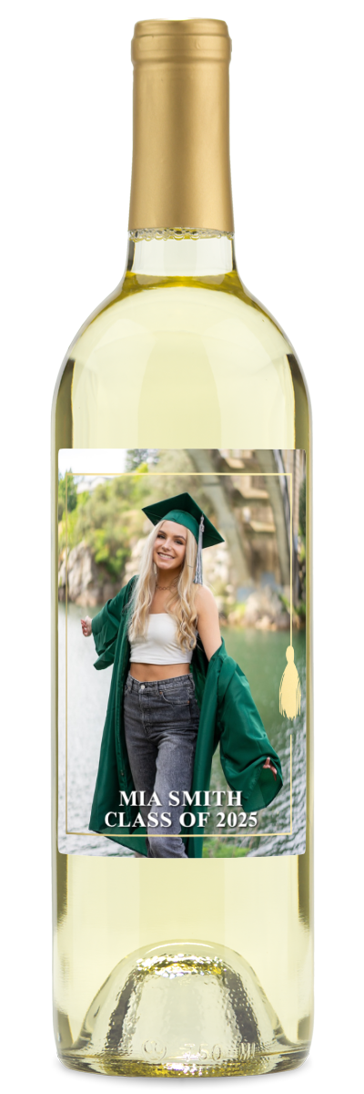Gold Tassel Graduation Photo Frame - Personalized Wine