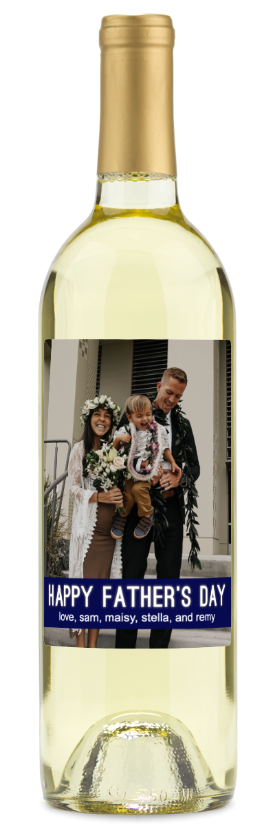 Happy Father's Day Banner - Personalized Wine