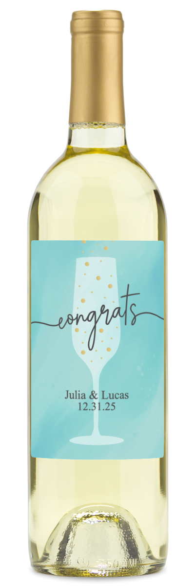 Congrats Flute - Personalized Wine