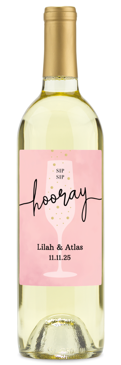 Sip Sip Hooray Congratulations - Personalized Wine