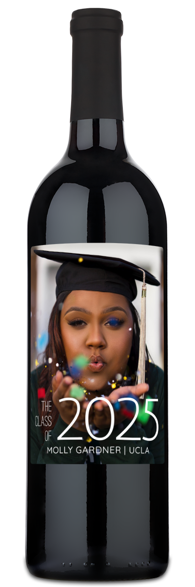 Class of Graduation Year Photo - Personalized Wine