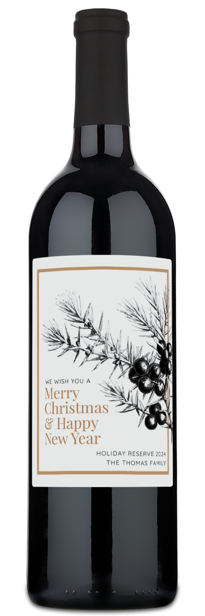 Juniper Branch Holiday Reserve - Personalized Wine