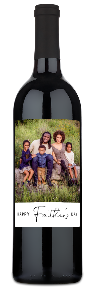Happy Father's Day Photo - Personalized Wine
