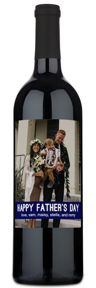 Happy Father's Day Banner - Personalized Wine