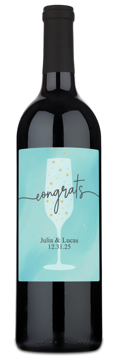 Congrats Flute - Personalized Wine