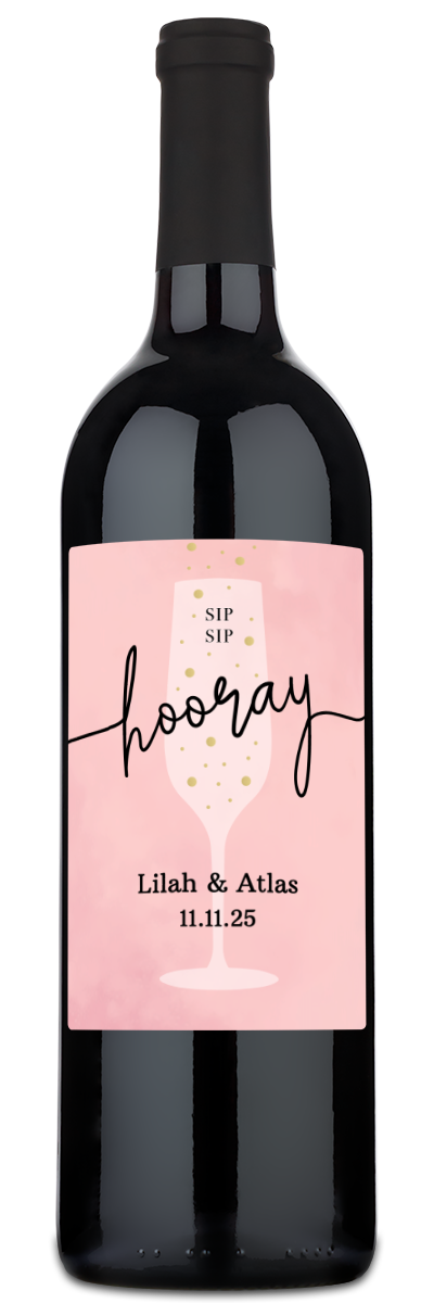 Sip Sip Hooray Congratulations - Personalized Wine