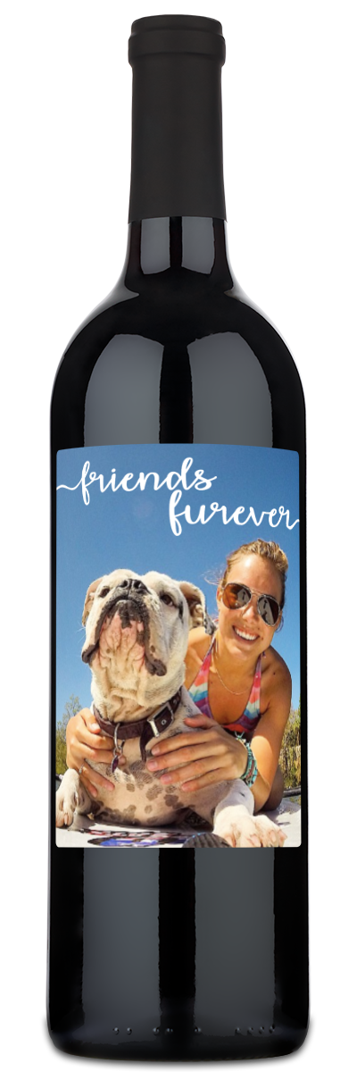 Furever Friends Photo Label- Personalized Wine