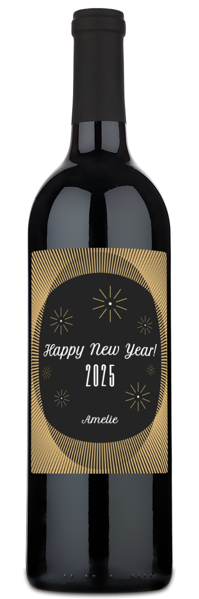 New Year Gold Radiant - Personalized Wine