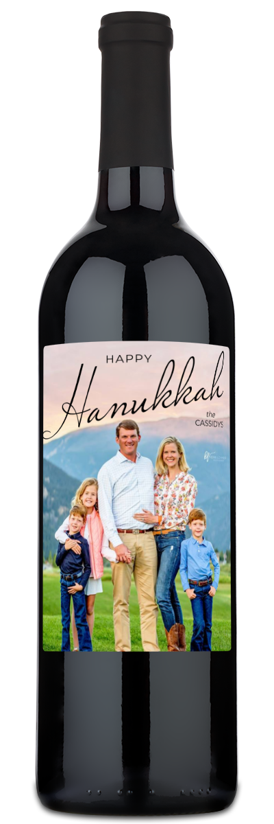 Hanukkah Photo Label - Custom Holiday Wine