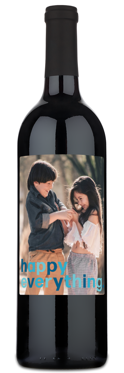 Happy Everything Label - Custom Holiday Wine