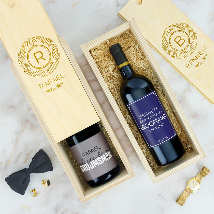Custom Engraved Large Format Wine Box