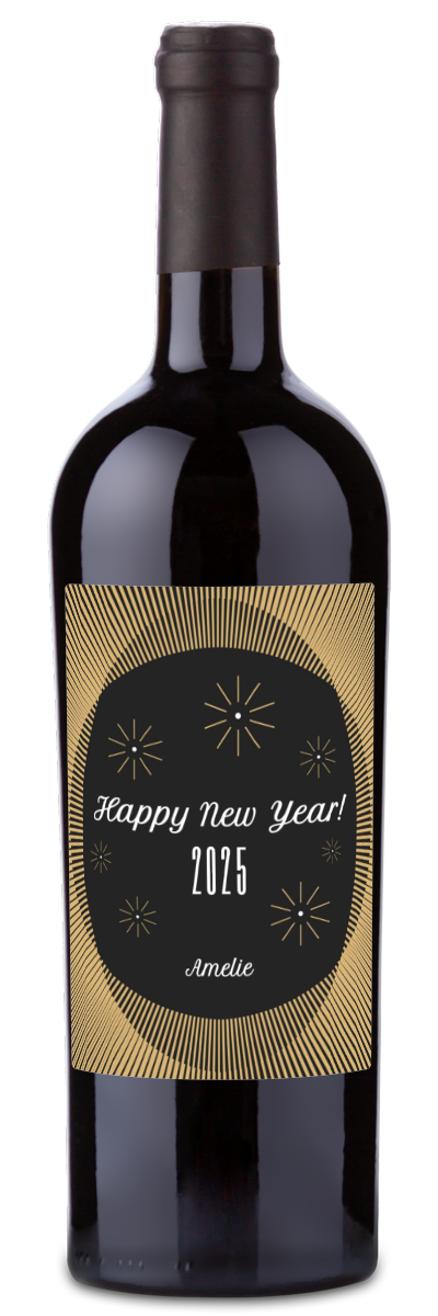 New Year Gold Radiant - Personalized Wine
