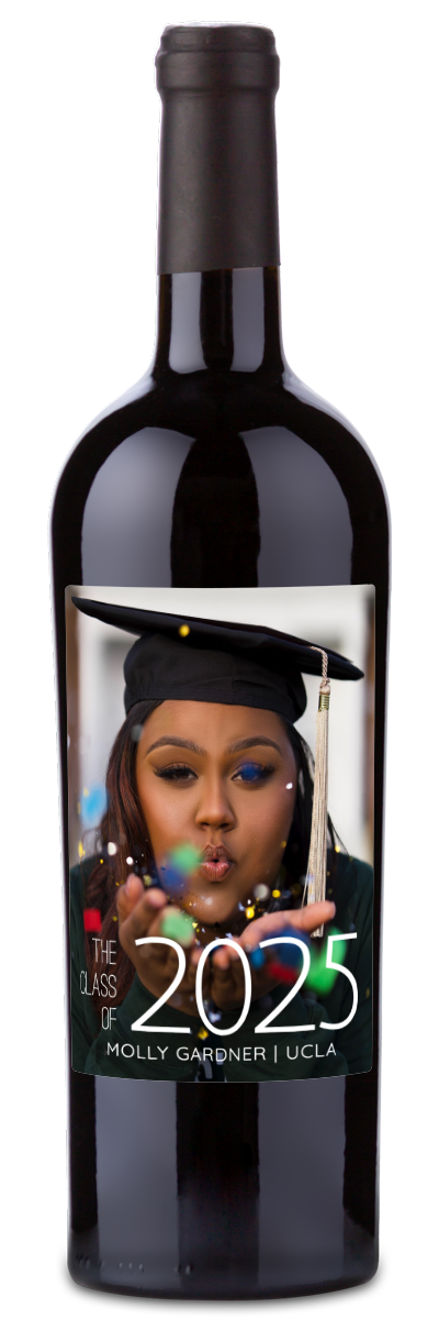 Class of Graduation Year Photo - Personalized Wine