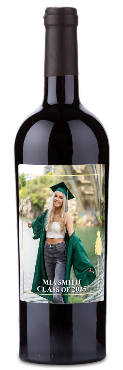 Gold Tassel Graduation Photo Frame - Personalized Wine