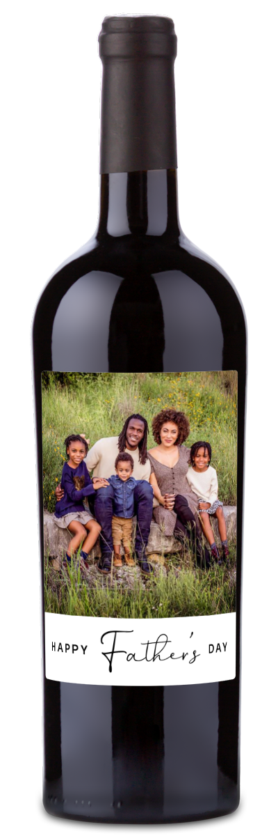 Happy Father's Day Photo - Personalized Wine