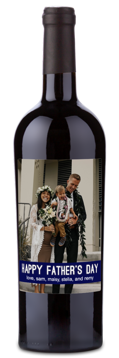 Happy Father's Day Banner - Personalized Wine