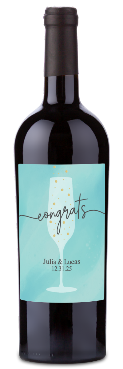 Congrats Flute - Personalized Wine