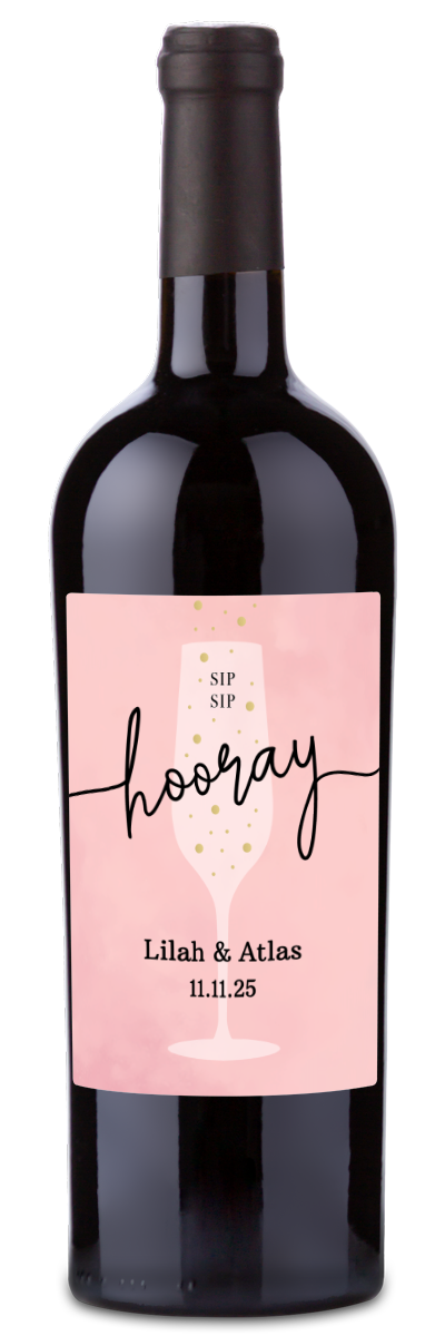 Sip Sip Hooray Congratulations - Personalized Wine