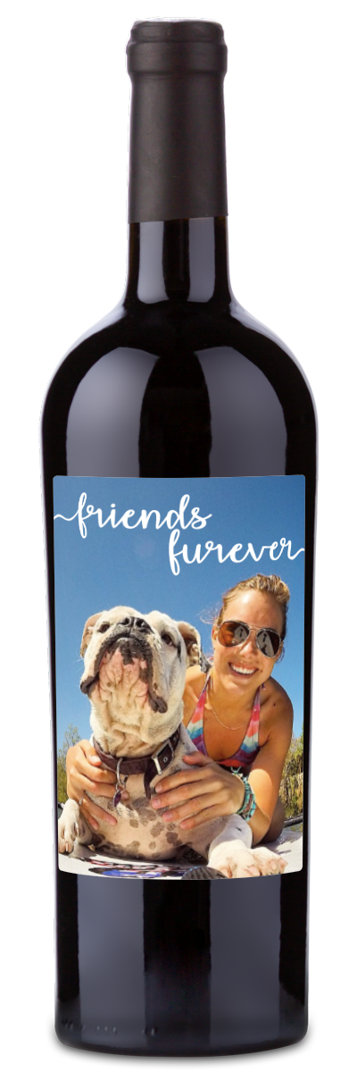 Furever Friends Photo Label- Personalized Wine