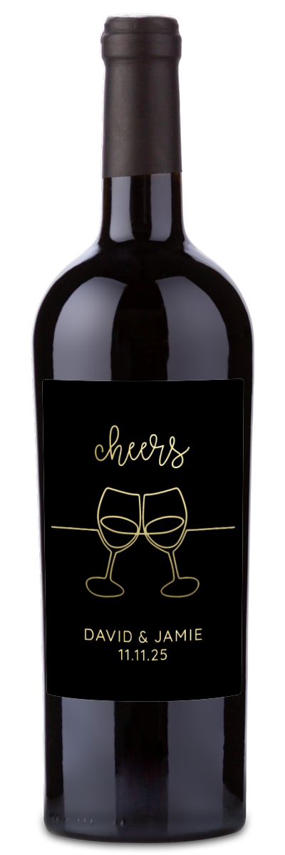 Cheers Flutes - Personalized Wine