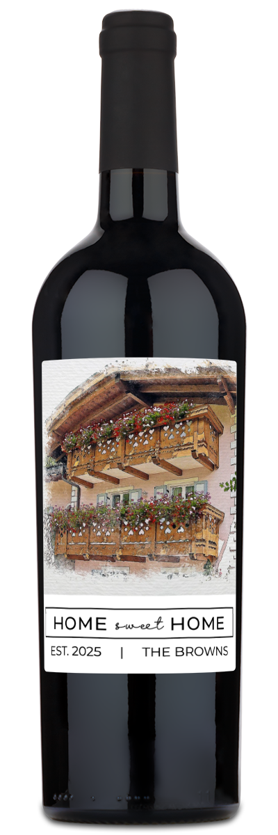 Home Sweet Home Photo - Custom Housewarming Wine