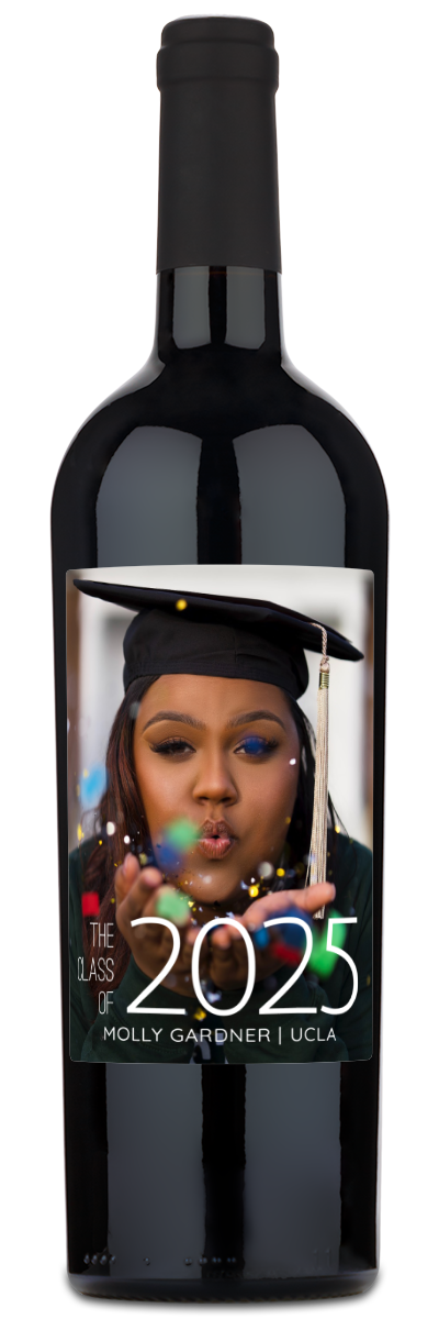 Class of Graduation Year Photo - Personalized Wine