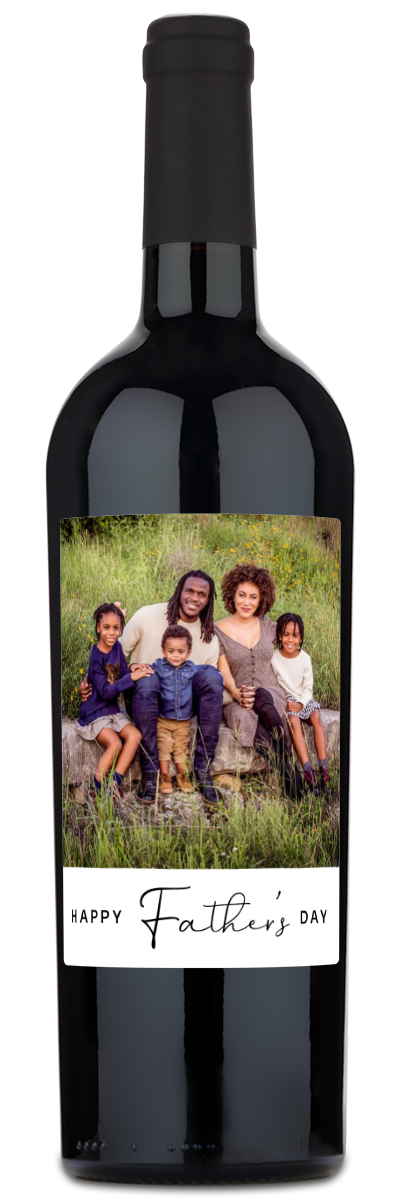 Happy Father's Day Photo - Personalized Wine
