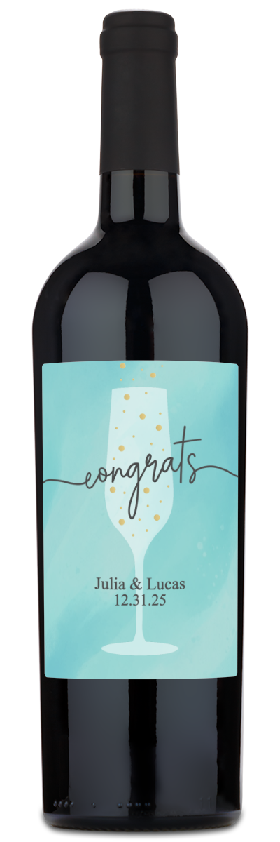 Congrats Flute - Personalized Wine
