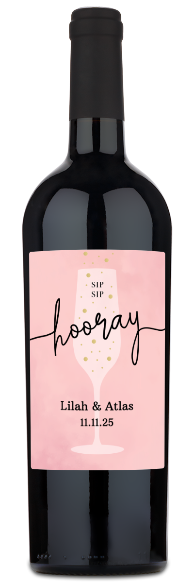 Sip Sip Hooray Congratulations - Personalized Wine
