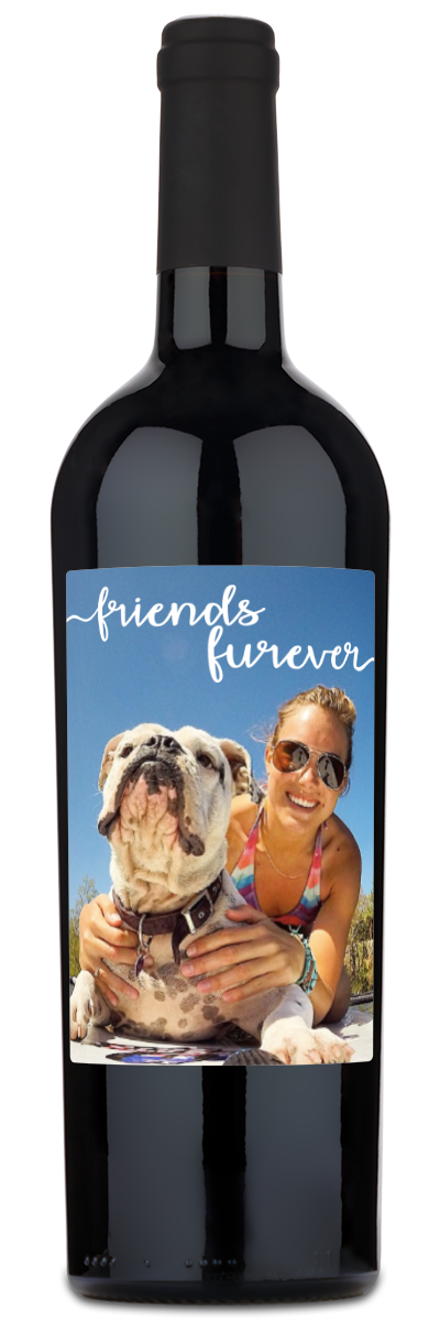 Furever Friends Photo Label- Personalized Wine