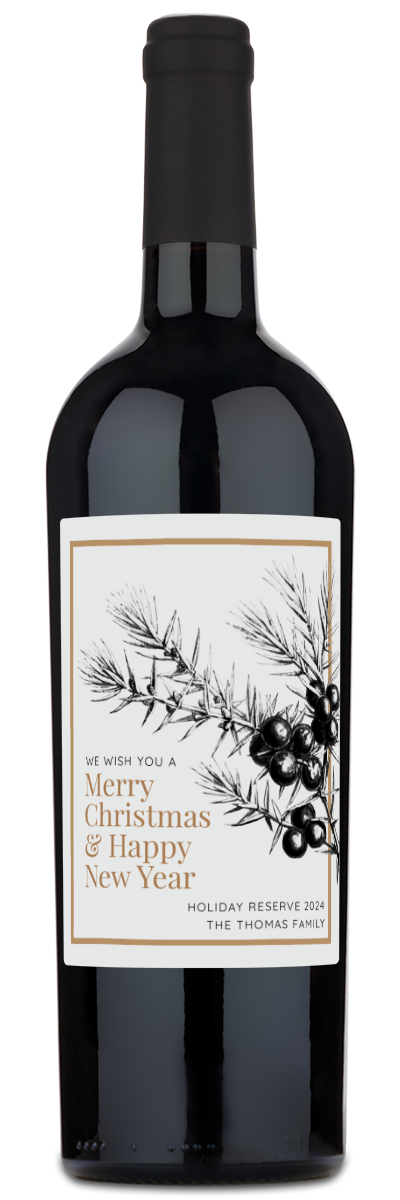 Juniper Branch Holiday Reserve - Personalized Wine
