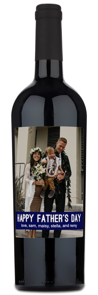Happy Father's Day Banner - Personalized Wine