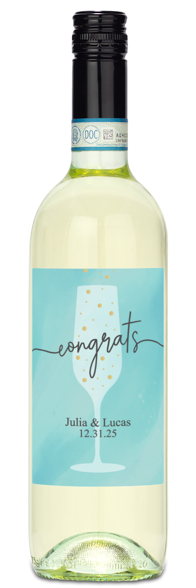 Congrats Flute - Personalized Wine