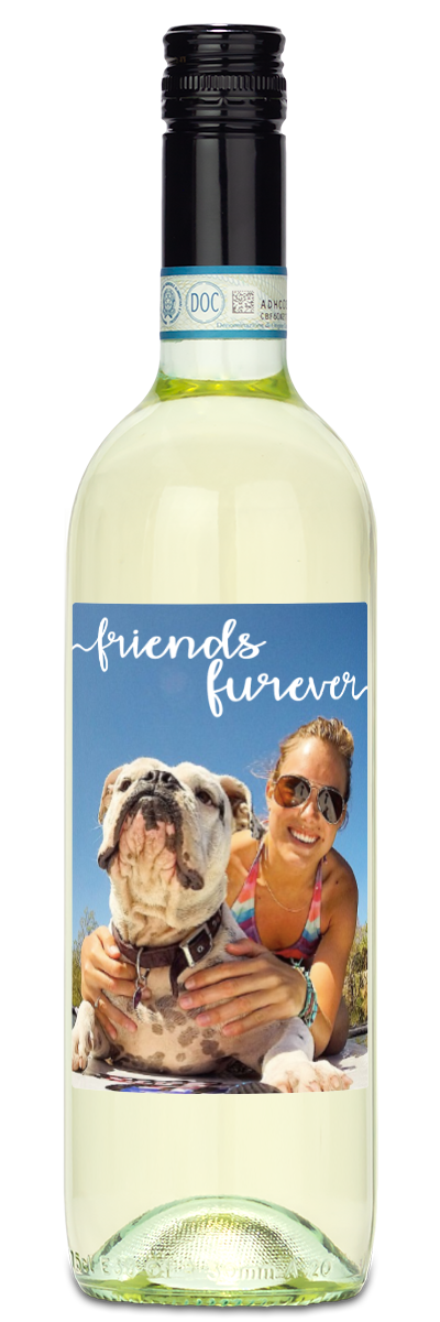 Furever Friends Photo Label- Personalized Wine