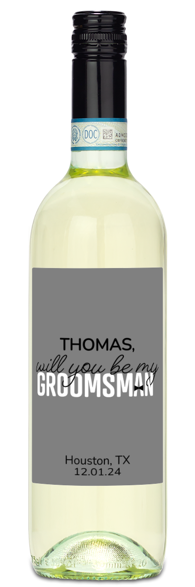 Will You Be My Groomsman? - Custom Wedding Wine