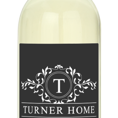 Monogram Home Sweet Home - Personalized Housewarming Wine