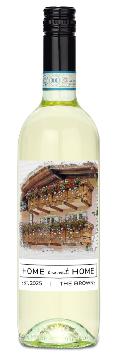 Home Sweet Home Photo - Custom Housewarming Wine