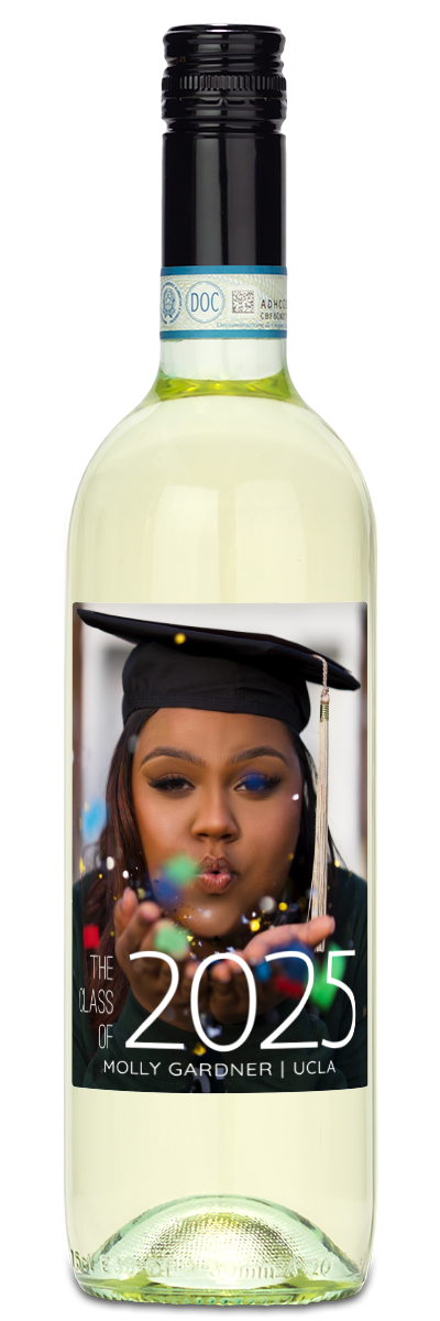 Class of Graduation Year Photo - Personalized Wine