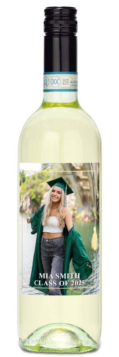 Gold Tassel Graduation Photo Frame - Personalized Wine