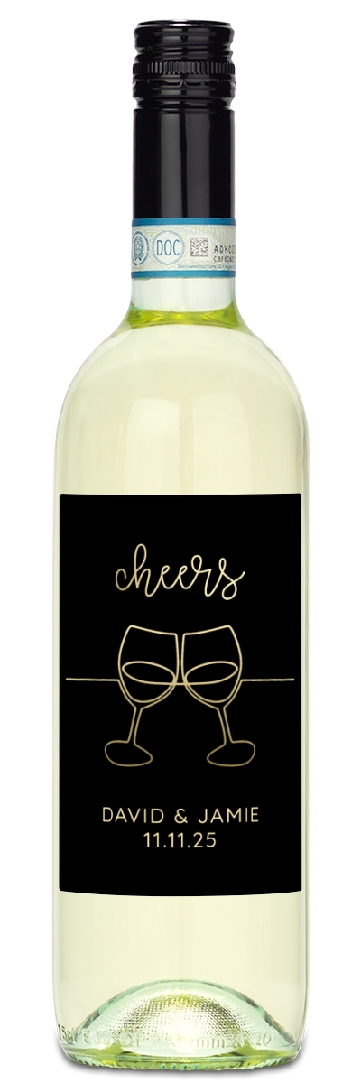 Cheers Flutes - Personalized Wine