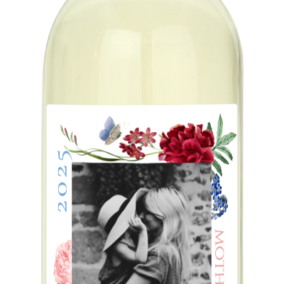 Floral Mother's Day Photo - Personalized Wine