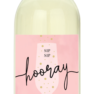Sip Sip Hooray Congratulations - Personalized Wine