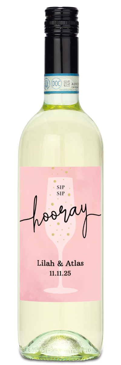 Sip Sip Hooray Congratulations - Personalized Wine