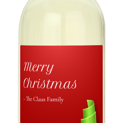Christmas Tree Label - Custom Holiday Wine