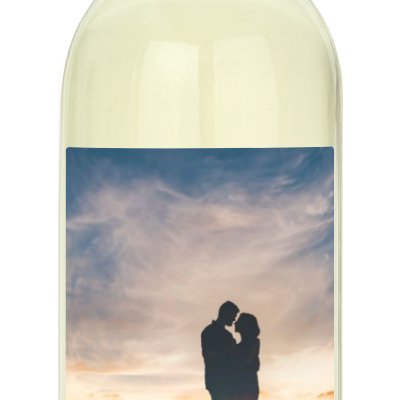 Love Script Photo - Personalized Wine