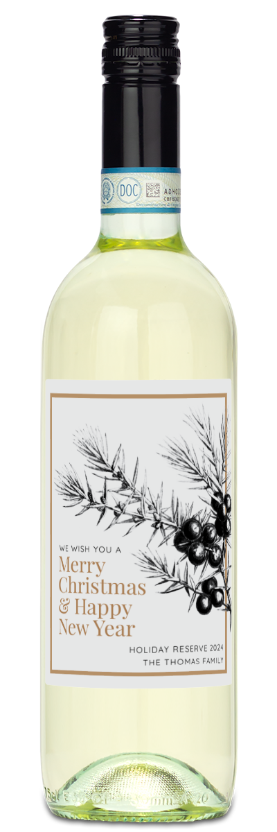 Juniper Branch Holiday Reserve - Personalized Wine
