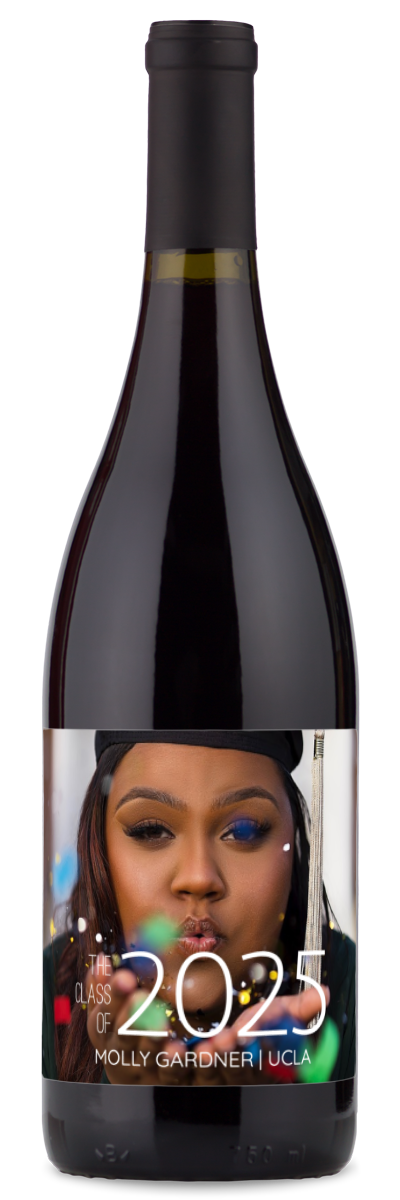 Class of Graduation Year Photo - Personalized Wine